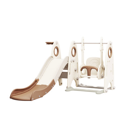 Ikkle 4 in 1 Toddler Slide with Basketball Hoop, Gift for Kids -  PP313705AAD