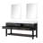 Double Bath Vanity With Mirrors And Open Shelf
