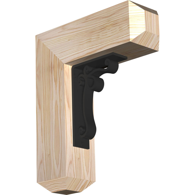 Support triple Ironcrest de 4 po d'épaisseur Orleans, 12"H x 9 1/2"D, Sapin de Douglas de l 3 1/2 po x T 2 po (lisse)