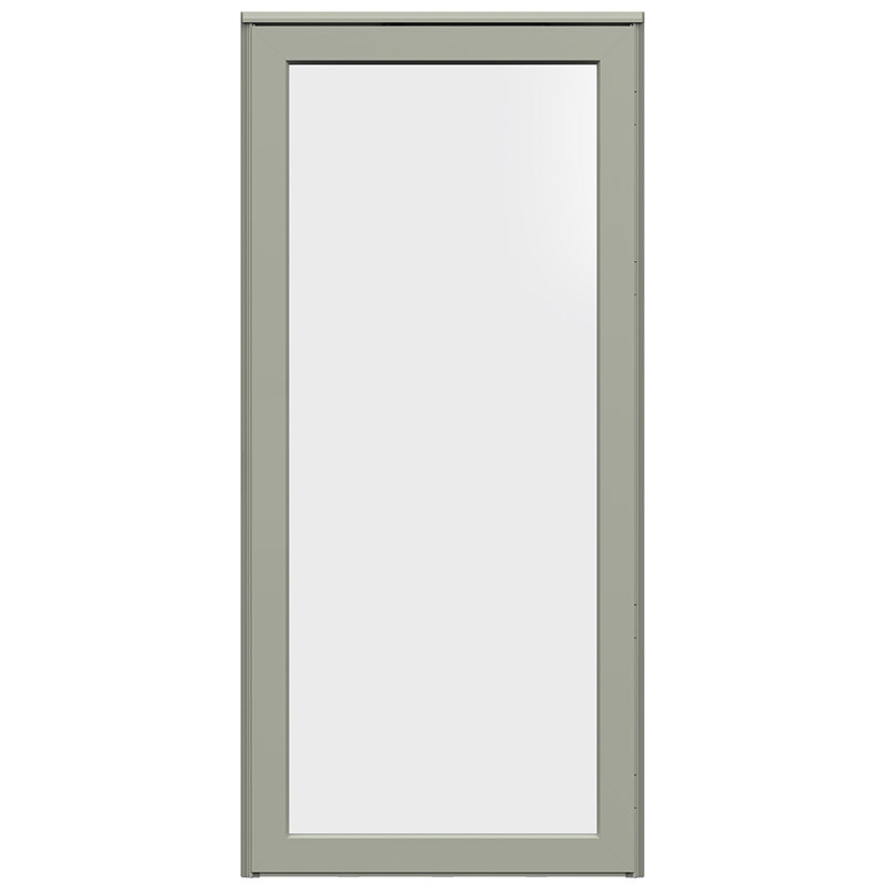 Porte de tempête en verre platine sécurisée (poignée vendue séparément), H 81 po x l 36 po, S'ouvre à gauche vers l'extérieur