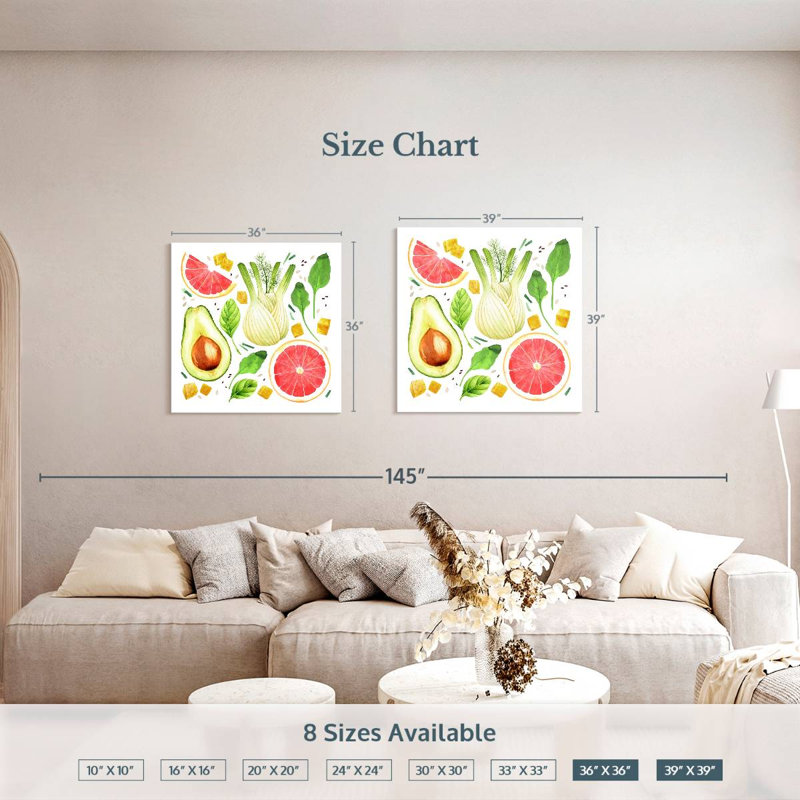 Yarlin Vegetables And Fruits, 36'' H x 36'' W