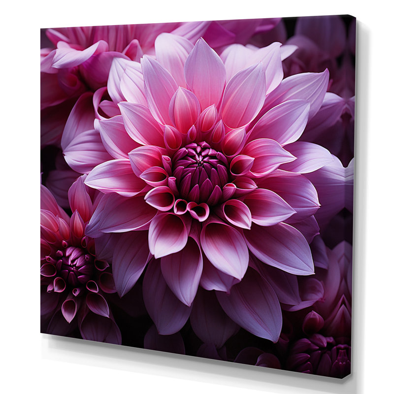Magenta Melody I - Abstract Collages Canvas Art Print, H 36 po x l 36 po x P 1,5 po, Toile tendue
