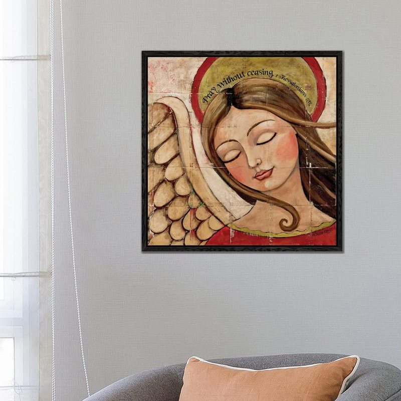 Pray Without Ceasing by Teresa Kogut - Print on Canvas, Black Framed, 66.04 cm H x 66.04 cm W