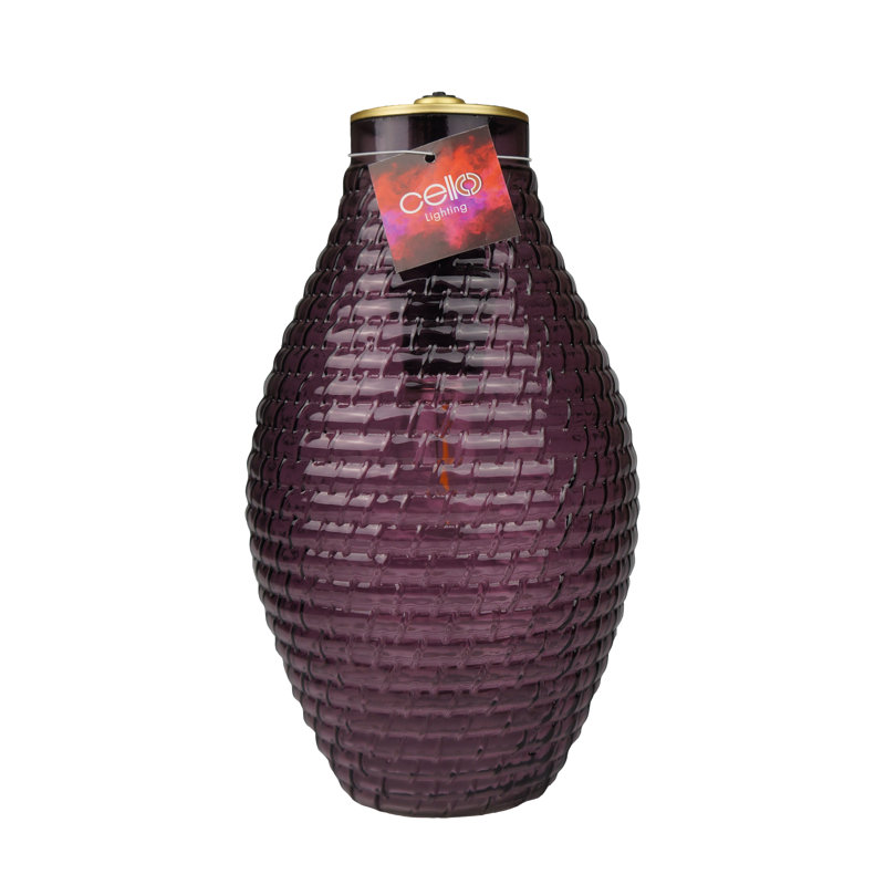 Glass Table Lamp, Purple