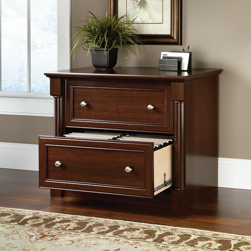 Armetha 36.81'' Wide 2 -Drawer File Cabinet, Select Cherry
