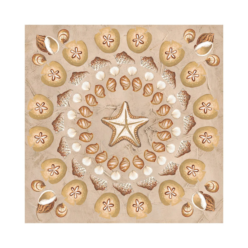 La Mer Medallions I by June Erica Vess - Wrapped Canvas Print, 30.48 cm H x 30.48 cm W