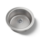 Undertone  Lyric 18-3 8" Diameter x 7-5 8" Top-Mount Under-Mount Single Circular Bowl Kitchen Sink