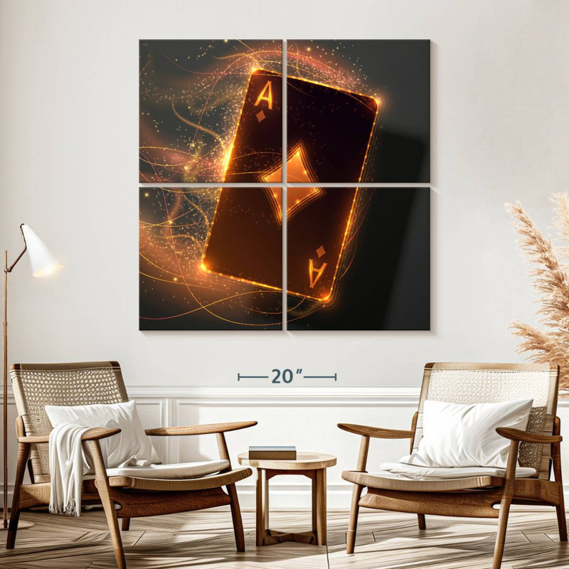 Senne Golden Ace Card, H 57 po x l 57 po