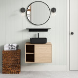 Bucharest 24'' Single Bathroom Vanity with Plastic Top with Mirror