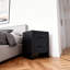 Table de chevet 2 tiroirs noire-40627284