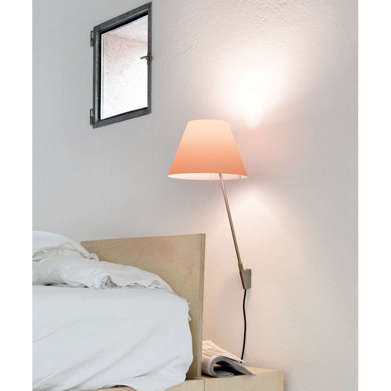 Costanzina Wall Lamp, Aluminum/Edgy Pink, Edgy Pink