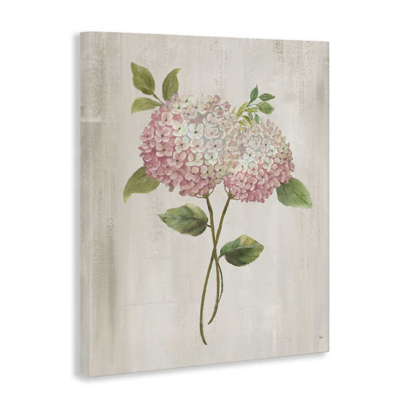 Toile d'hortensia rose rétro, design par Nan, H 48 po x l 36 po