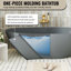 Baignoire de trempage autoportante 59 po. X 30 po. Finition mate à surface solide en pierre Egg Harbor (noir / blanc / gris)-88334941