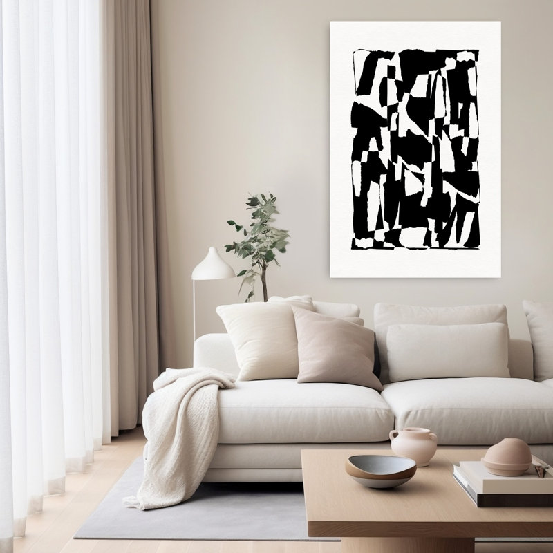 Art contemporain abstrait géométrique, H 60 po x l 40 po