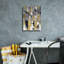  «Gilt Reflections 1» par Chariklia Zarris, art mural sur toile, 12 po x 16 po
