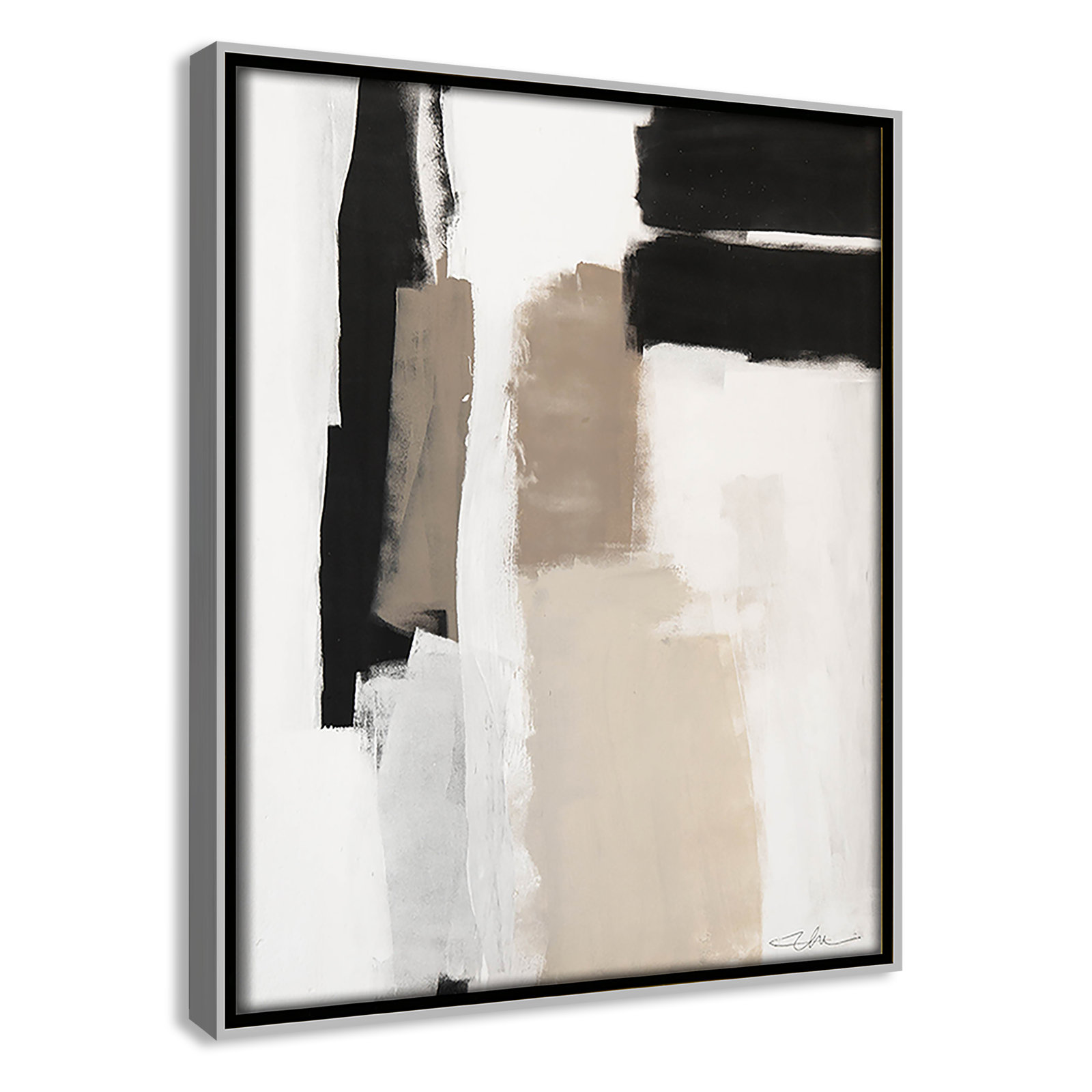 Giverny Earth Scapes II by  Print, No Mat, Silver Floater Framed, 11.5" H x 9.5" W x 2" D