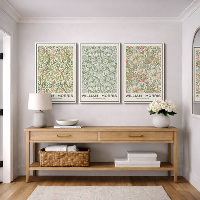 «Classical Artwork», œuvre d'art du musée William Morris, photos murales botaniques florales classiques, impression sur toile, 3 pièces