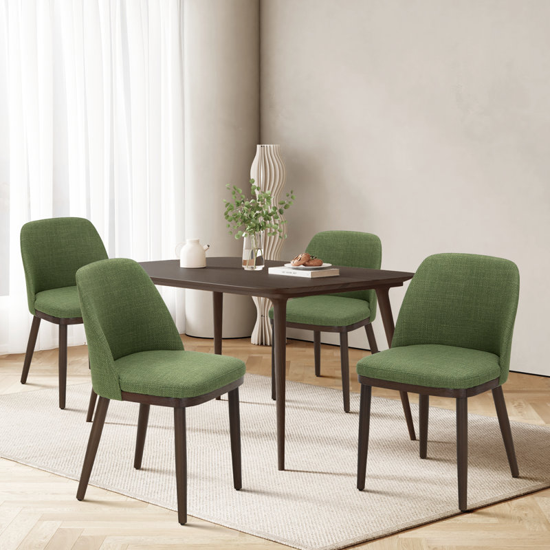 Nihith 47.2cm H Fabric Upholstered Side Chair, Green
