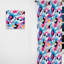 Vagues roses et bleues Designer - Rideau moderne - Velours obscurcissant - 1 panneau-107599897