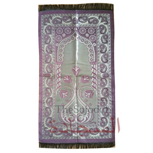 Tapis mauve à motif de prières Salat