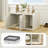 Cat Litter Box Enclosure with Scratching Mat