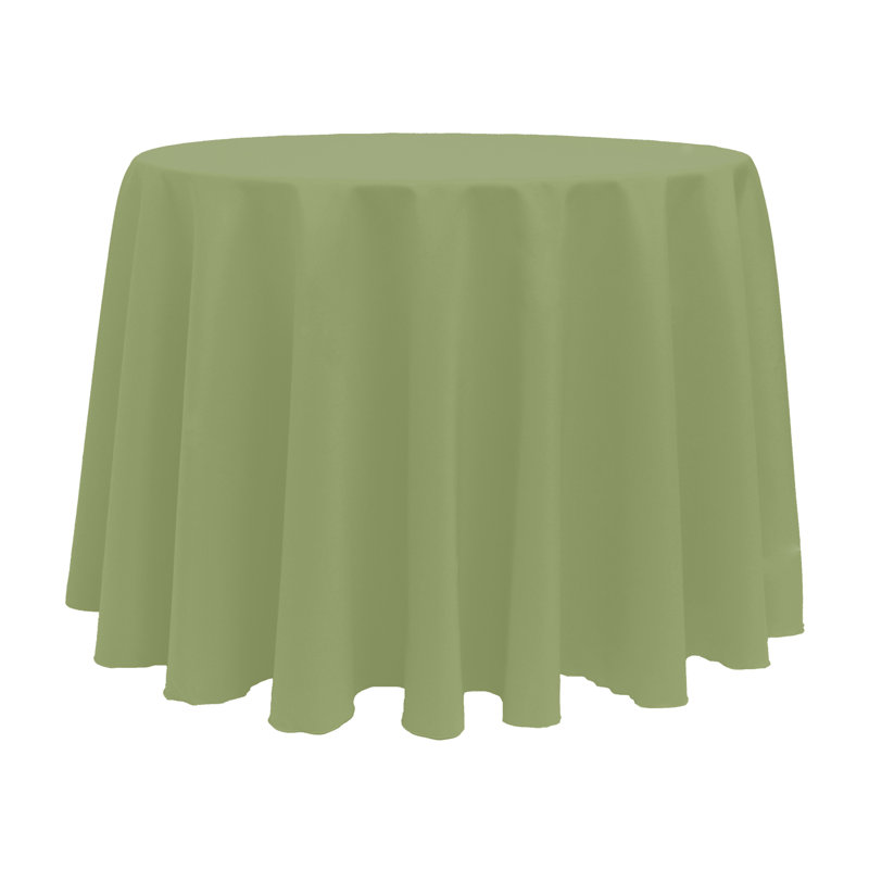 Solid Color Round Tablecloth, 102" x 102", Army Green