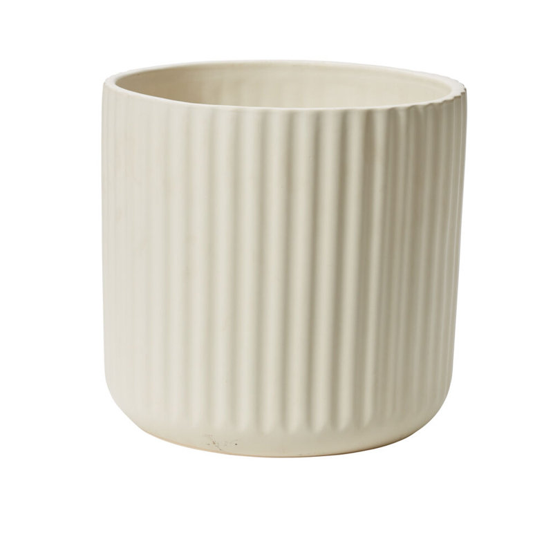 Beam Pot, Crème, H 10,75 po x l 11,25 po x P 11,25 po