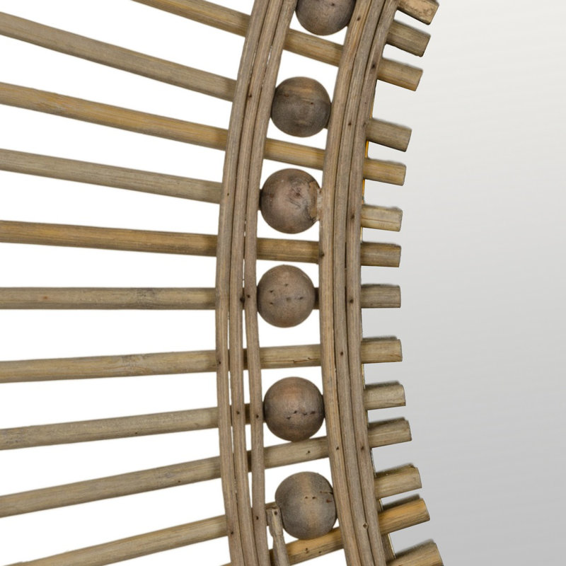 Alajia Bamboo / Rattan Oval Mirror, 95cm x 95cm