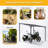 10' x 9' Wall-Mounted Galvanized Steel Lean-to Pergola with Sloped Waterproof Roof for Patio and Backyard-128962013