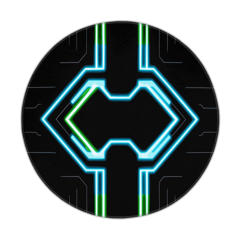 Technotronic Spark Indoor And Outdoor Area Rug, Round 5'