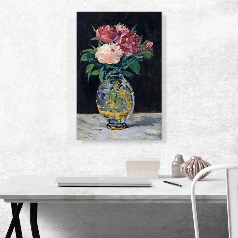 «Bouquet of Flowers Bouquet De Pivoines 1882» par Edward Manet, reproduction d'art sur toile tendue