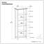 Grande bibliothèque contemporaine à 5 tablettes en bois massif Artisan H 72 "avec tablettes réglables et panneaux décoratifs-2078209207