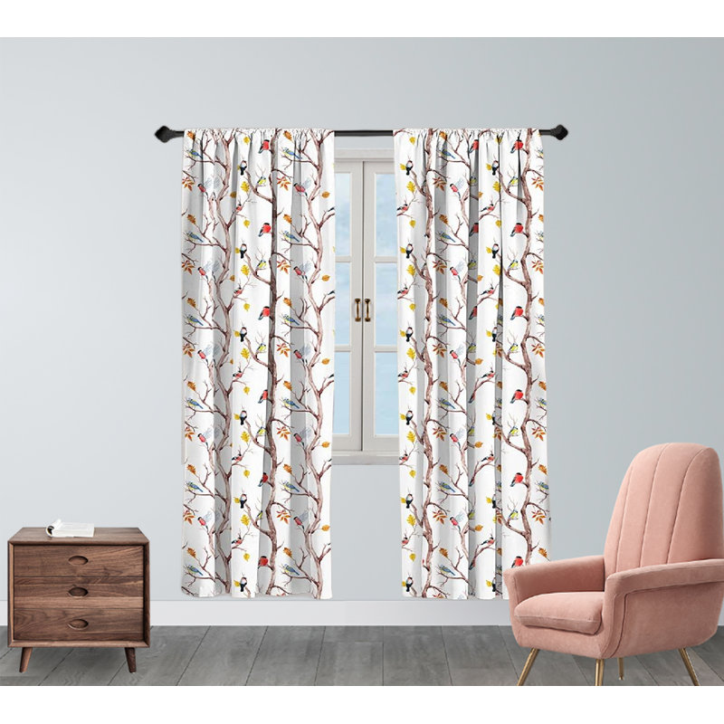 Elyannah Microfiber Room Darkening Curtain Pair