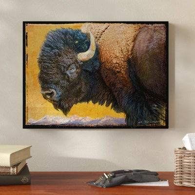 «Bison Portrait III» par Chris Vest - impression sur toile