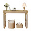 48'' Glass Top Console Table