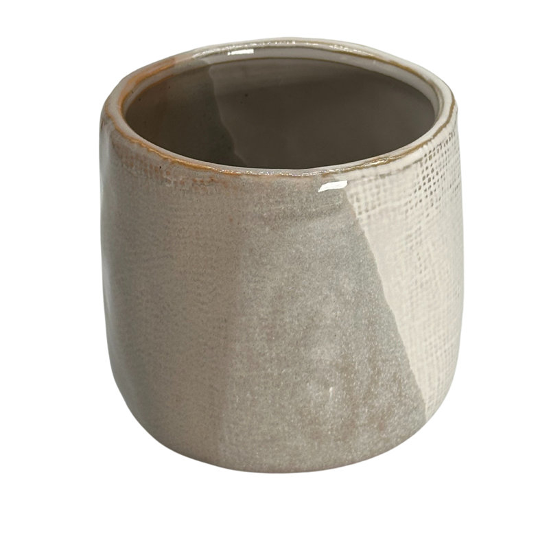 Jardinière en céramique 4,5 po, pot de fleurs en céramique, plante décorative pour la maison, beige
