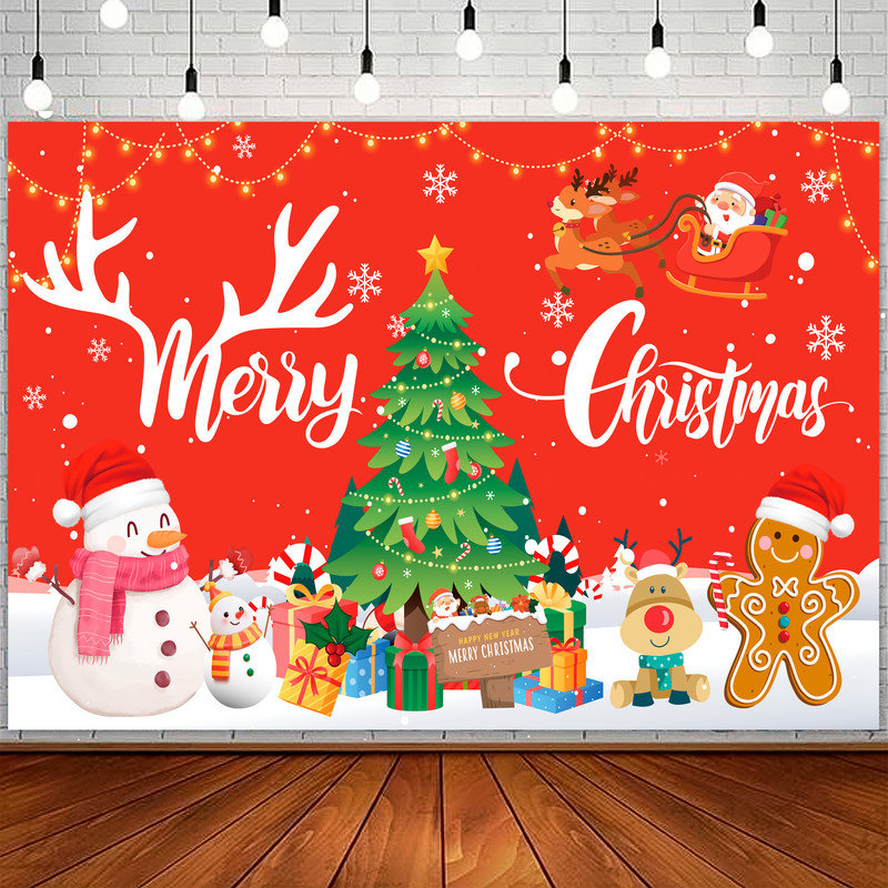 Christmas Party Supplies, Large Christmas Backdrop Banner