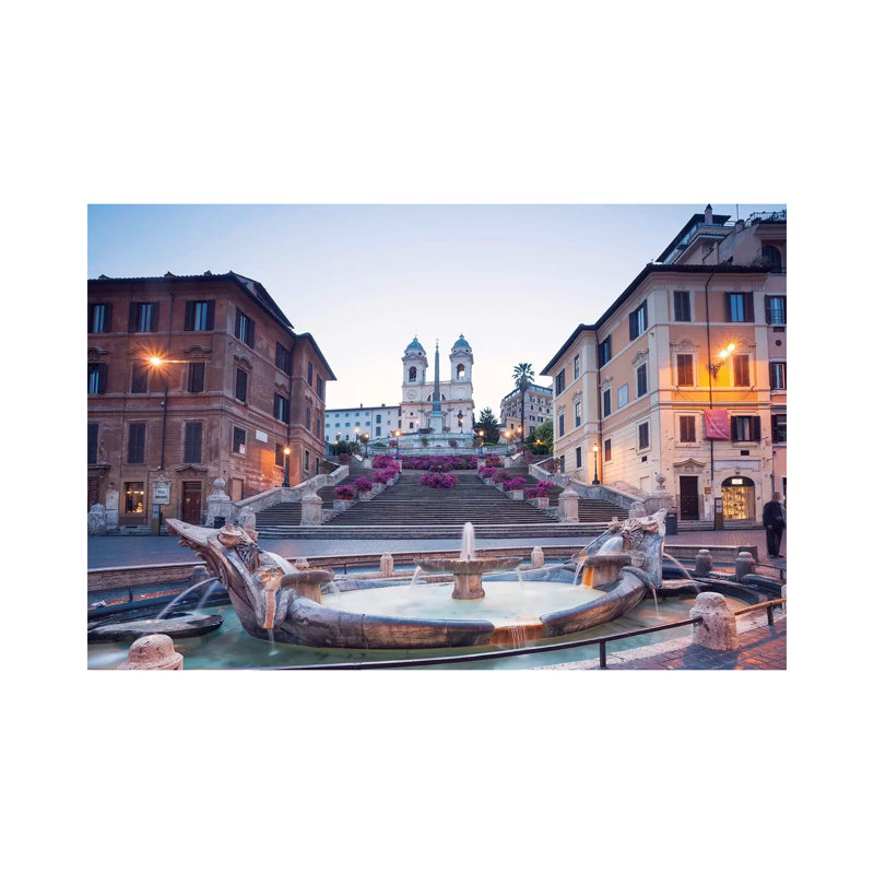 Spanish Steps, Rome 1 Piece Wrapped Canvas Wall Art, 66.04 cm H x 45.72 cm W x 3.175 cm D