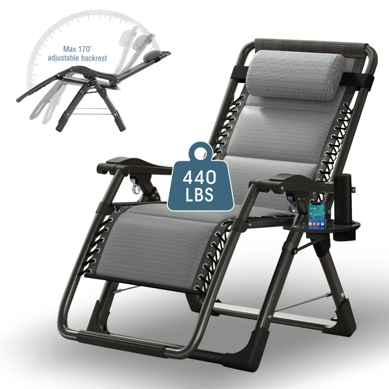 Fauteuil Zero Gravity, Gris clair
