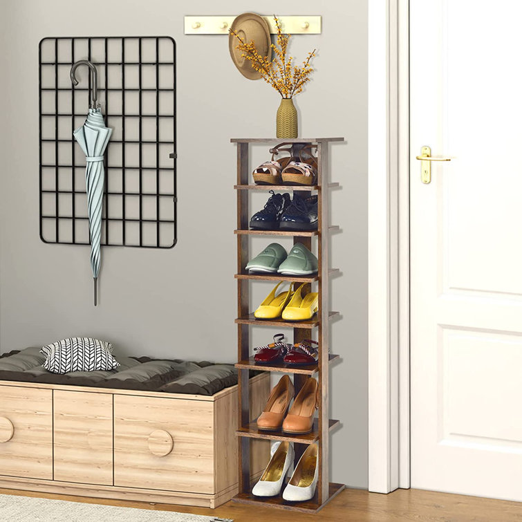 14 Pair Shoe Rack Latitude Run Finish: Rustic Brown