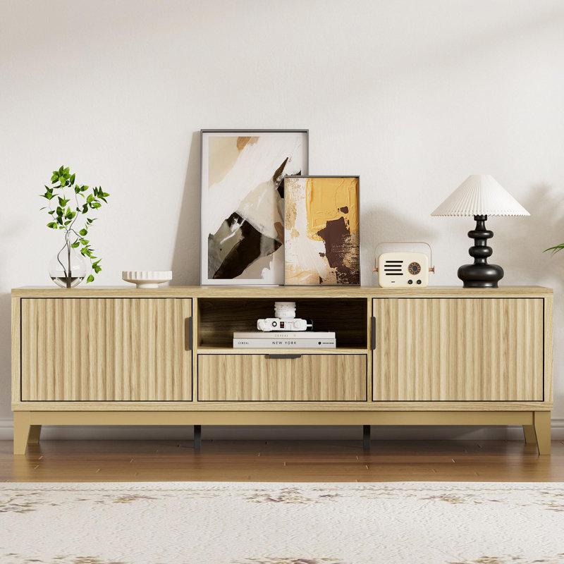 59" Fluted TV Stand For Tvs Up To 65 Inch