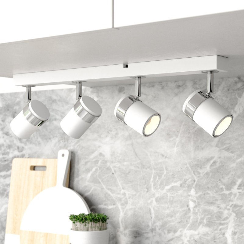 Lacey 4-Light 54cm Ceiling Spotlight, White, 6500K