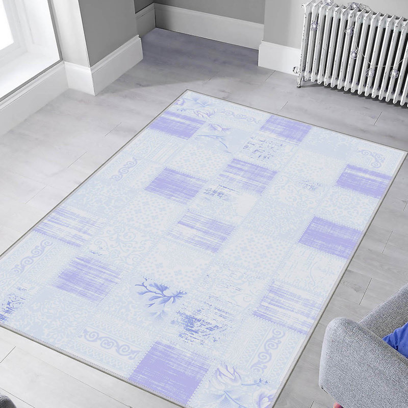 Antibacterial Woven Carpet (3D Digital Print) 4.0 x 5.9 Feet, 100% Polyester, Pile Height: 0.3 Inches | PVC Felt Dot Non-Slip Underside, Machine Washable, Perfect for Living Room & Bedroom Decor