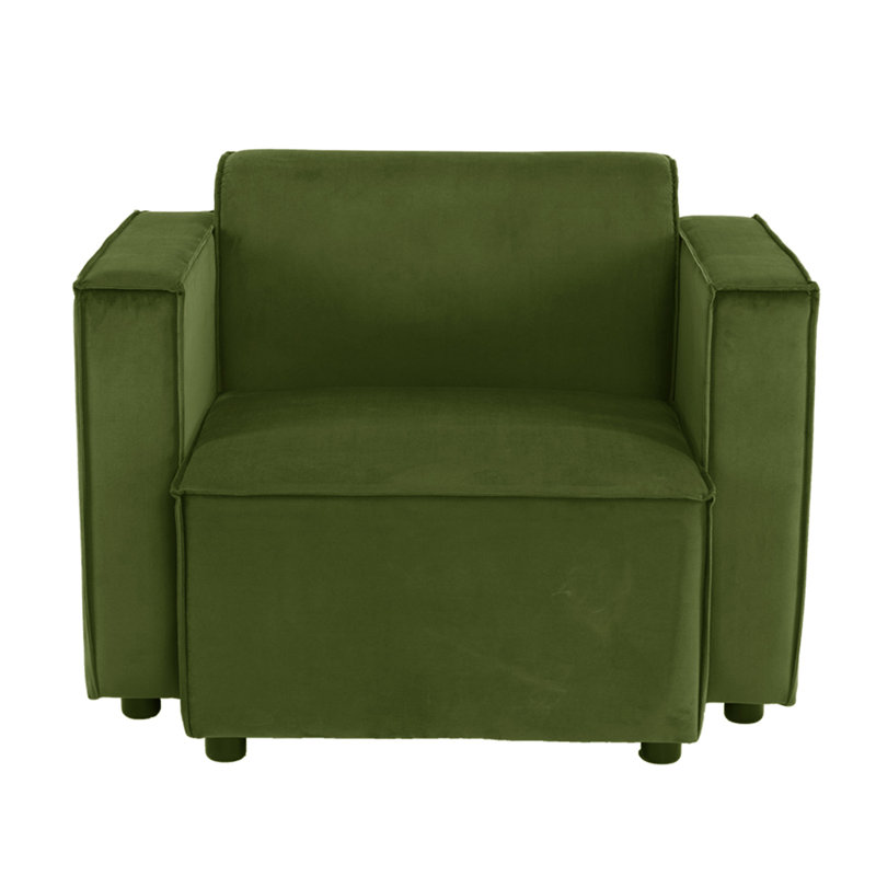 Necie Linen Sofa, 1, Vine Green