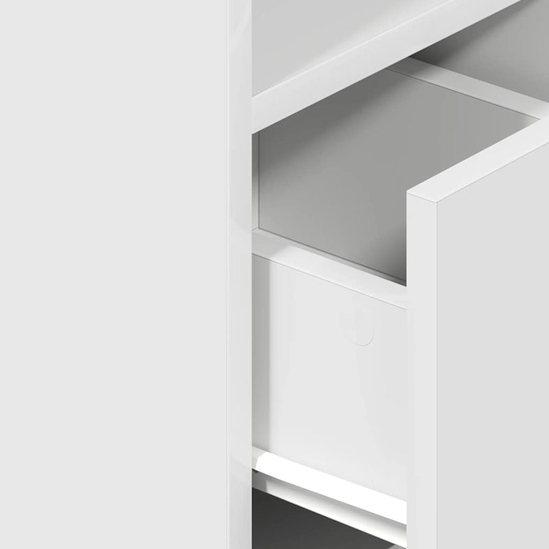 Rozario 25cm W Manufactured Wood Bedside Table, White, 2