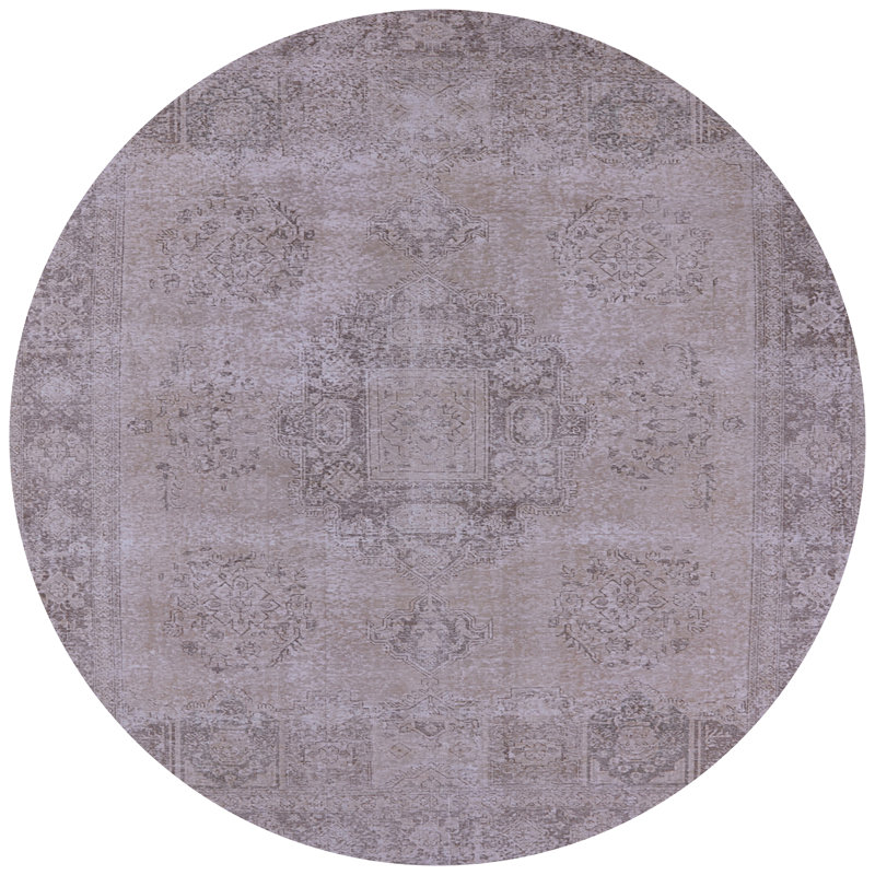 Tapis oriental gris Coshointon, Rond 6 pi