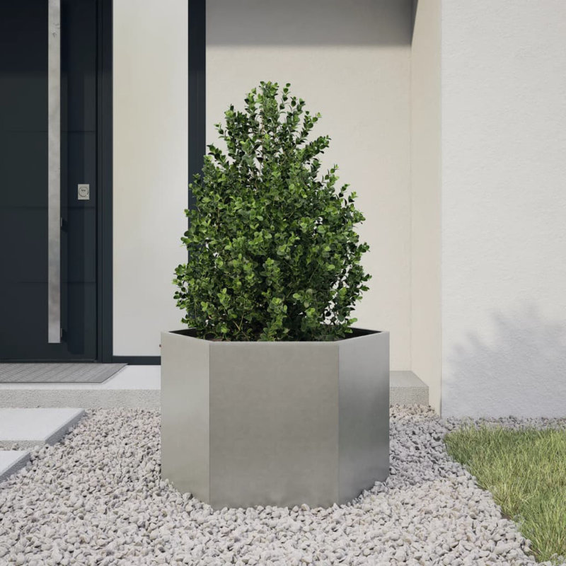 Planter Box, Stainless Steel, 45cm H x 69cm W x 60cm D