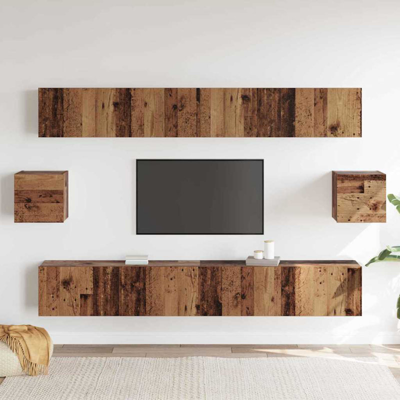 TV Stand for TVs up to 88", 30cm H x 200cm L x 30cm W, Old Wood