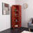4-Tier 72" Cherry Corner Kitchen Pantry Storage Cabinet with 8 Doors - Ideal for Bathroom, Living Room, and Kitchen-1016889642