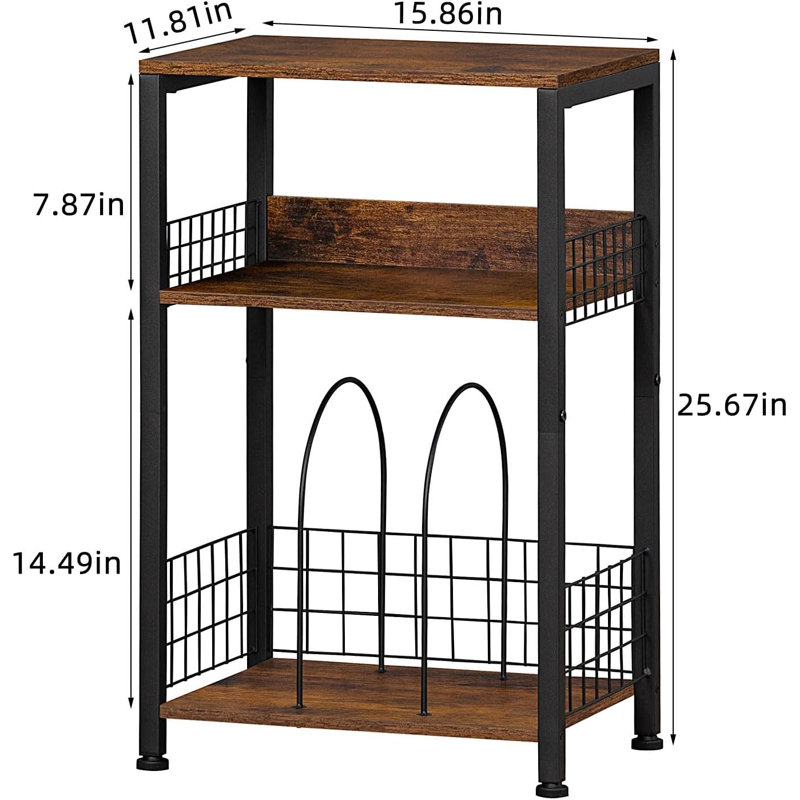 Tablettes H 25,67 po, Brun rétro